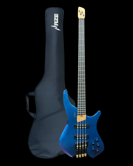 Haze HB4BLP Headless Electric Bass: Cutting-Edge Design with Stunning Playability