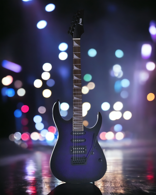 Haze Tremolo SSH Double Cutaway HRC Electric Guitar - Purpleburst 11HSJS1920DPB