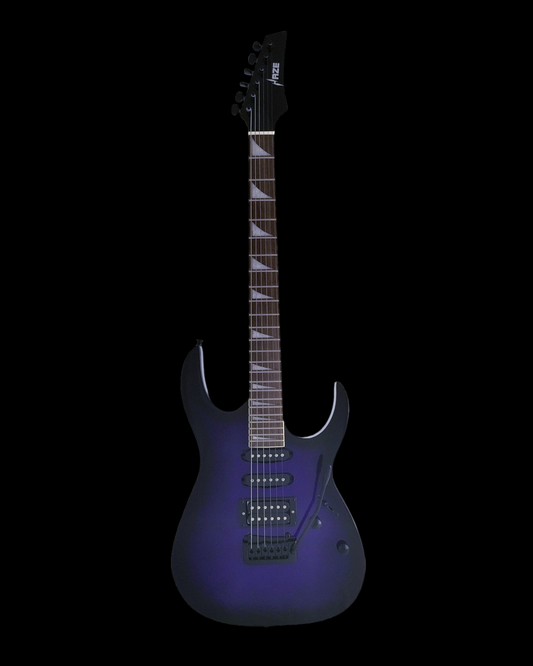 Haze Tremolo SSH Double Cutaway HRC Electric Guitar - Purpleburst 11HSJS1920DPB
