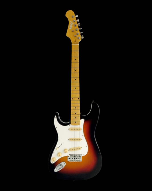 Haze Left Handed SSS Maple Neck HST Electric Guitar -Sunburst 11HSST1910L3STM