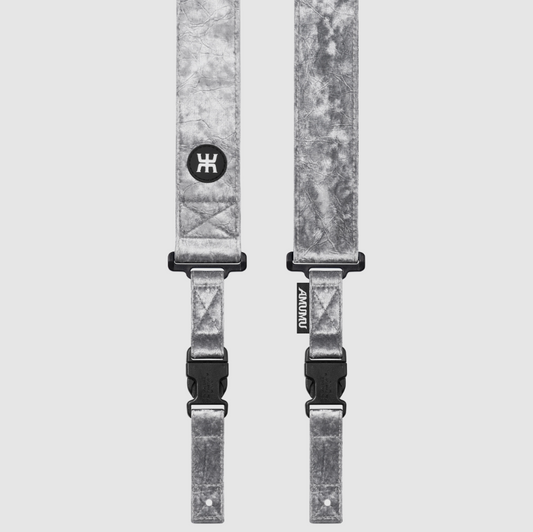 Amumu SNAPLOCK™ Pro Velvet Silver Guitar Strap - Ultimate Security & Durability for Dynamic Performance