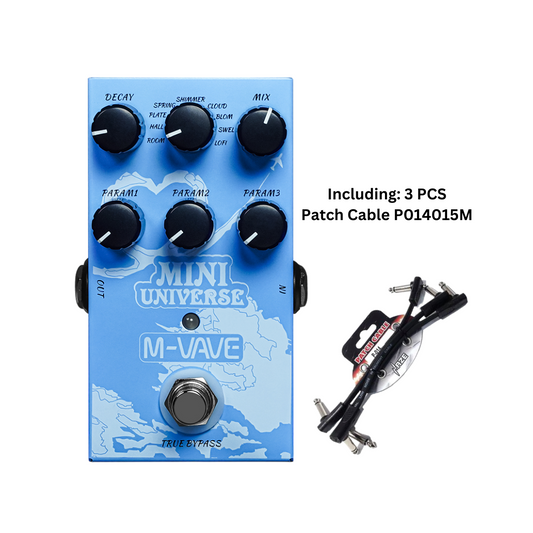 M-VAVE mini universe Electric Guitar Reverb Effects Pedal True Bypass Design Metal Case- MINIUNIVERSEP014015M