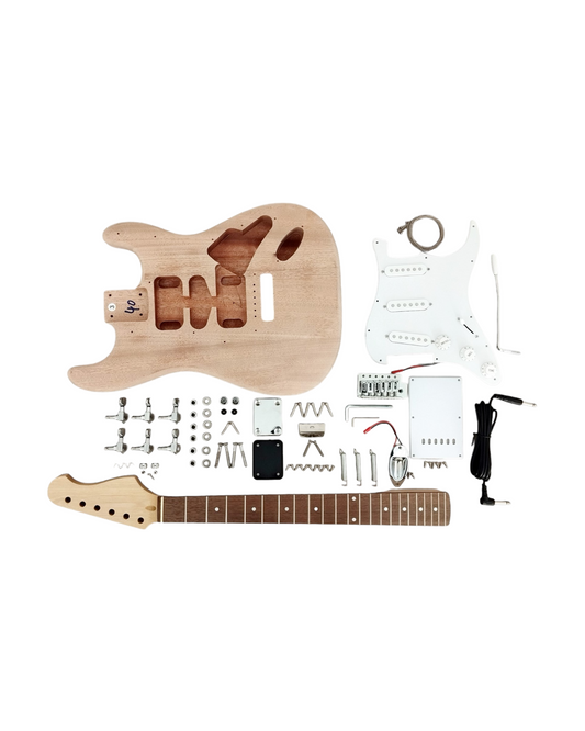 E200MDIY Mahogany Body HST Style Electric Guitar DIY Kit, No-Soldering, SSS
