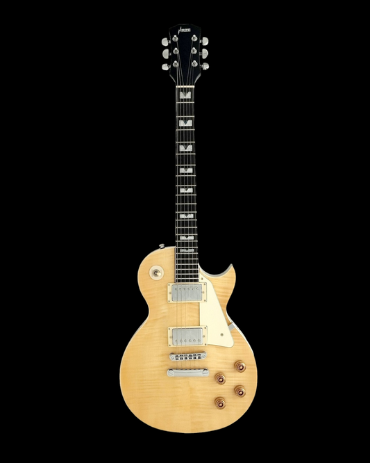 Haze Single-Cut HH Mahogany HLP Electric Guitar - Natural E238AN