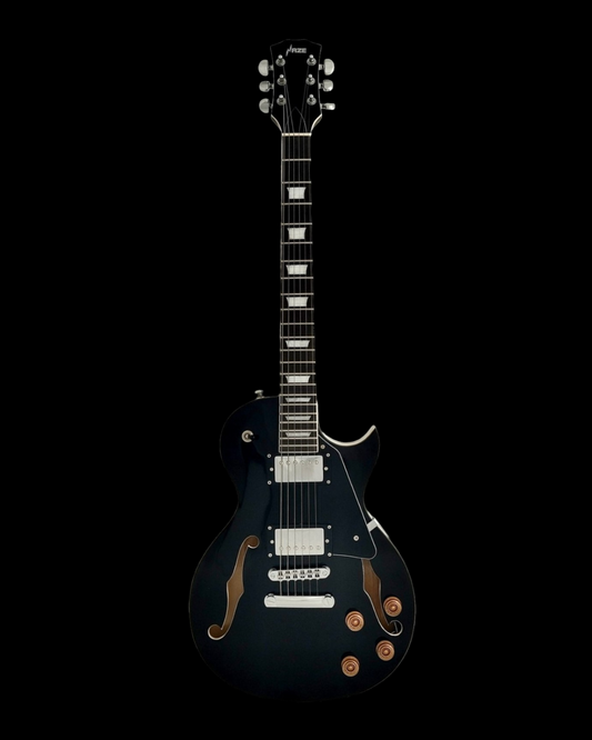 Haze Semi-Hollow HLP Electric Guitar - Black E239BK