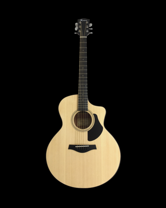 Rosen G15JFCN Solid Spruce Top Mahogany Neck OM Cutaway Acoustic Guitar - Natural