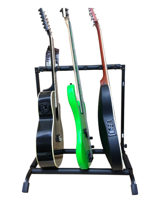 Haze GS0145 Metal 5-Guitar Stand/Storage & Display Rack, Foldable