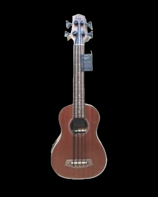 Haze Mahogany Body Walnut Fingerboard Built-in Pickups/EQ Bass Ukulele - Natural HAUB30EQ