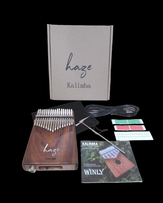 Haze HSH01EA 17-Key Solid Acacia Kalimba w/Pickup