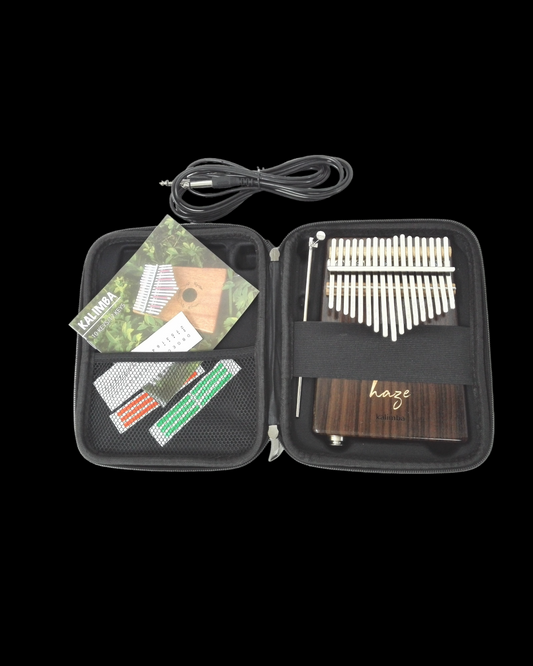 Haze HSH01ER 17-Key Solid Rosewood Kalimba w/Pickup + EVA Hard Case