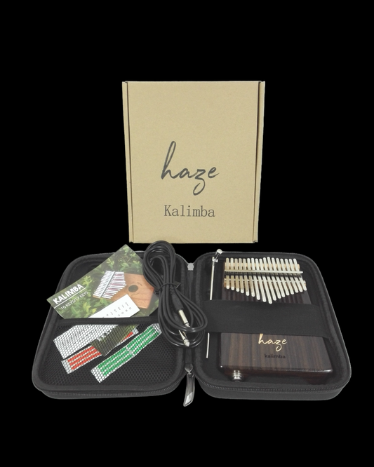 Haze HSH01ER 17-Key Solid Rosewood Kalimba w/Pickup + EVA Hard Case