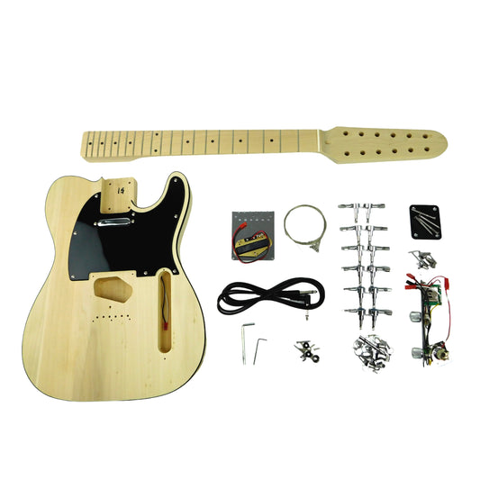 12 String Electric Guitar DIY Kit, No-Soldering,S-S. Solid Basswood TL100SDIY