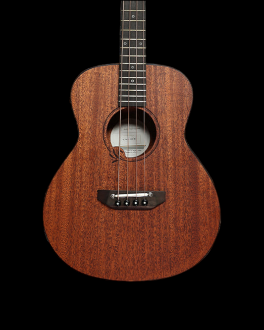 Haze HZMINI 3/4 Acoustic-Electric Travel Bass – Solid Mahogany Top, Satin Natural
