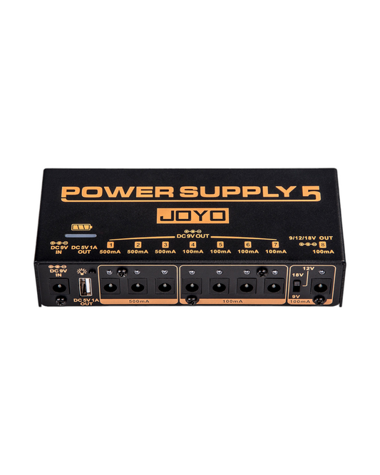 Joyo Rechargeable Guitar Effect Pedal Power Supply w/ USB Port & Adjustable DC Output - JP05