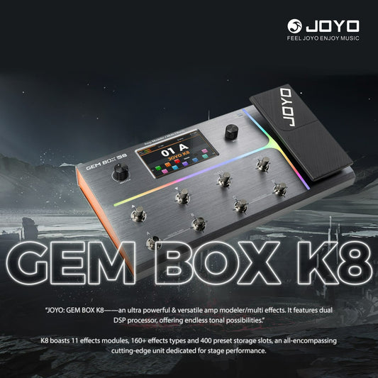 Joyo GEMBOX K8 Guitar Amp Modeller Multi-Effects Processor w/ Built-In USB-C Audio Interface & Expression Pedal (GEMBOXK8)