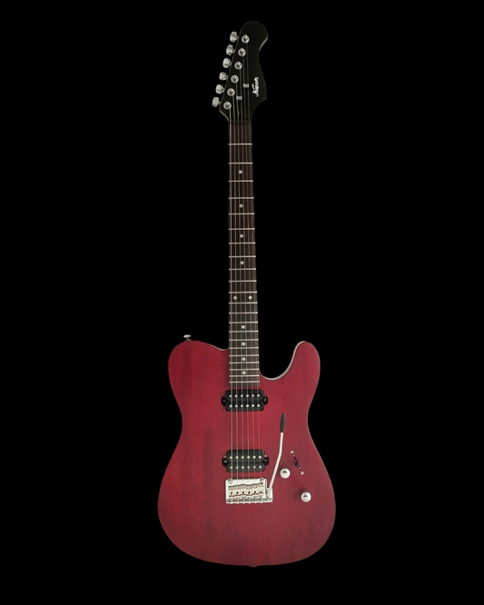 Haze Split Coil Tremolo Bar Contoured HTL Electric Guitar - Red KATLSRD