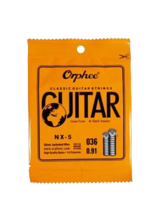 Classical string NX-5 Clear Nylon Core Silver Plated Single string, .036 inch