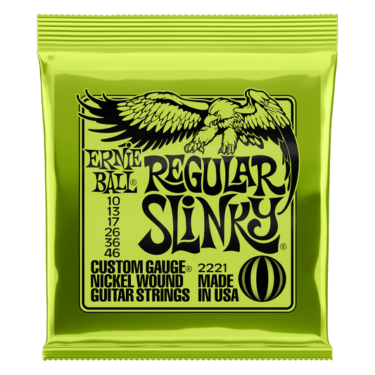 Ernie Ball Regular Slinky Nickel Wound Electric Guitar Strings 10-46 Gauge | P02221
