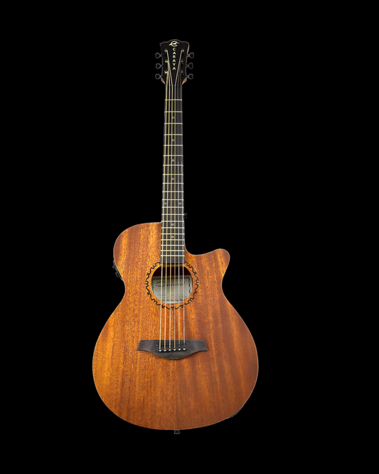 Caraya SAFAIR40CEQ 40" Thin Body Built-In Pickups/Tuner Acoustic Guitar - Natural