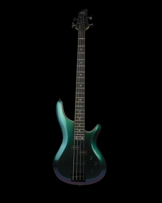 Haze Chameleon Split/Single Coil J-Style Electric Bass Guitar | SBG385V | Solid Basswood Finish