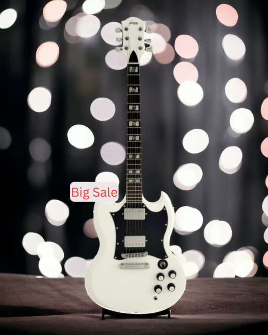 Haze Maple Neck Abalone & Mother-of-Pearl Inlay HSG Electric Guitar - White SEG271WH