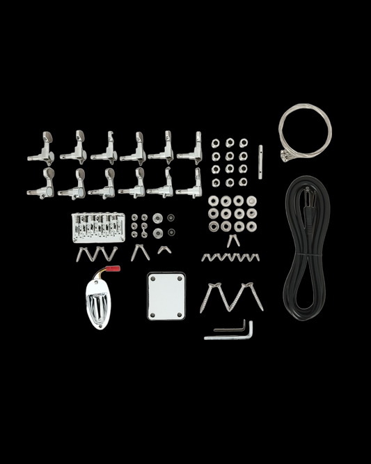 Solid Basswood 12-String Electric Guitar DIY Kit,No-Soldering,SSS. ST1012SDIY