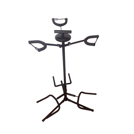 Haze GS012 Metal-Rubber Tripod 3-Guitar Stand