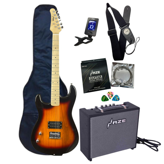 Haze HST013 HST Electric Guitar Left Hand + GAG10 10W Amplifier Bundle