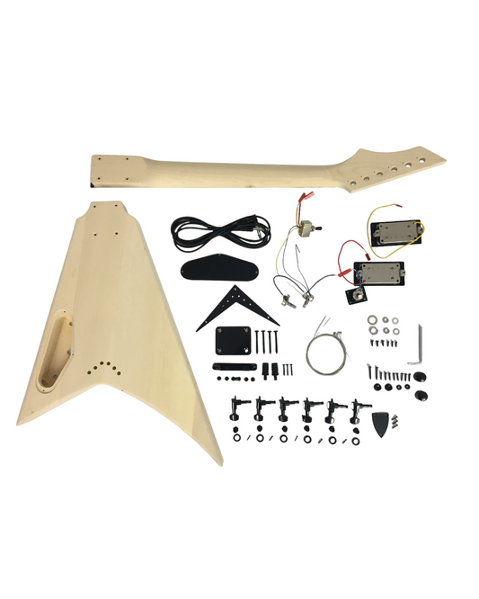HSFV1950BHDIY Solid Basswood Body Electric Guitar DIY Kit, No-Soldering, H-H