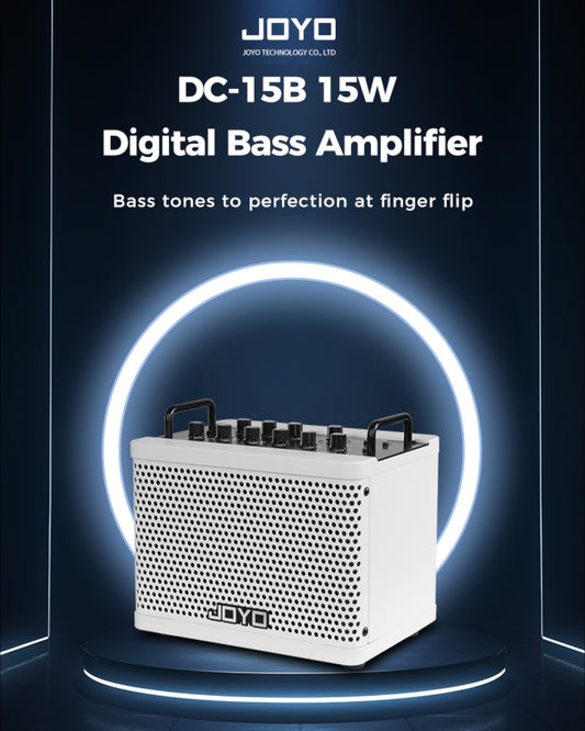 Joyo 15W Portable Digital Amp for Bass Guitar w/ Built-In Effects & Drum Machine (DC15B)