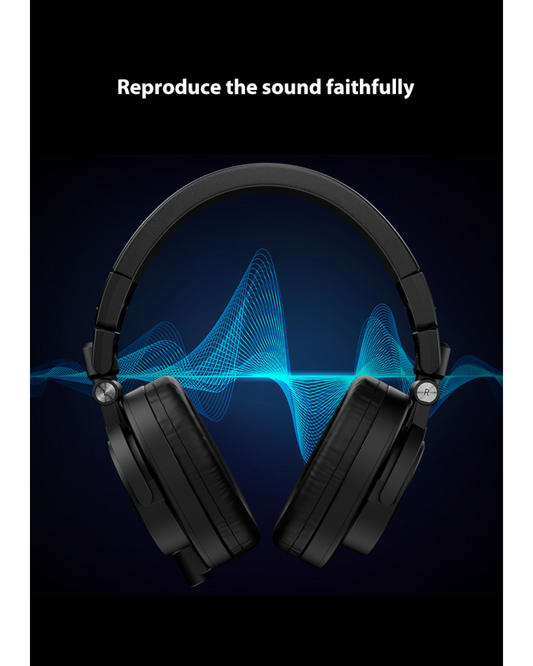 Joyo Professional Monitor Headphones w/ Built-In Retractable Cable & Swivelling Design - JMH01