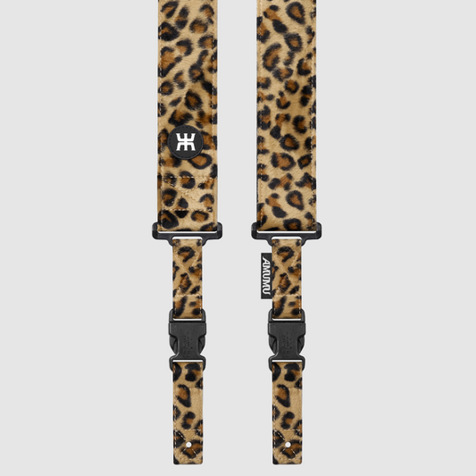 Amumu SNAPLOCK™ Pro Velvet Leopard Guitar Strap - Ultimate Security & Durability for Dynamic Performance