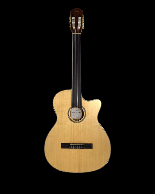 Haze Solid Top Fretless Arched Back Classical Guitar - Matte C551BCEQSMFL