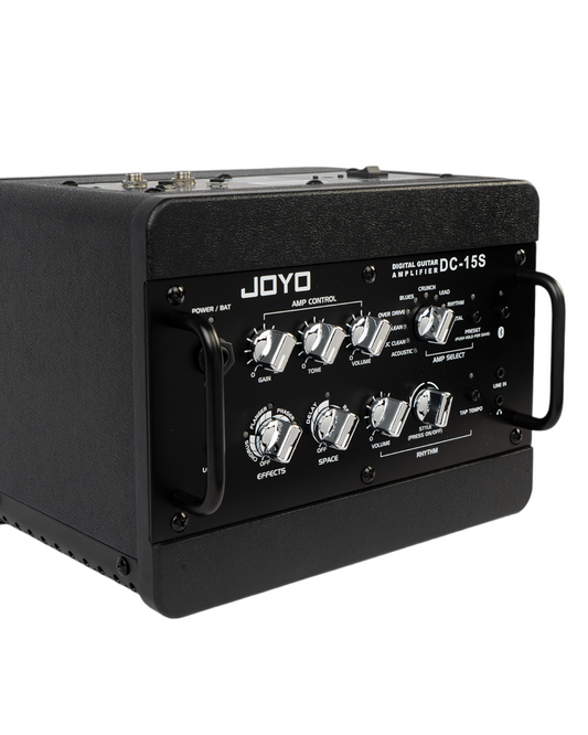 Joyo 15W Portable Digital Amp for Electric and Acoustic Guitar w/ Built-In Effects & Drum Machine - DC15S