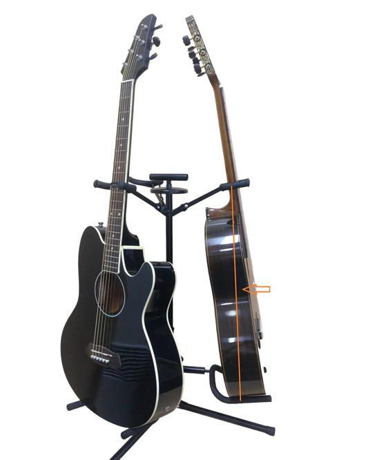Haze GS012 Metal-Rubber Tripod 3-Guitar Stand