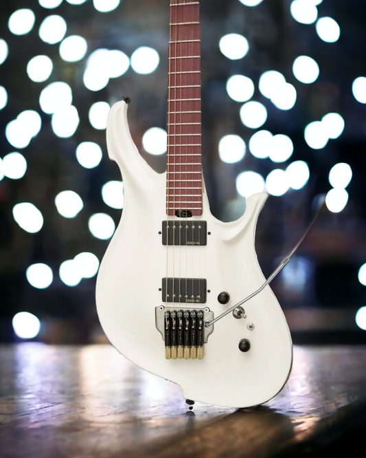Koloss Headless Mahogany Neck Aluminium Body Koloss Electric Guitar - Black/Natural/White GT5HM