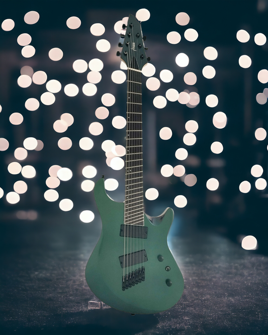 Haze 7-String Fanned Fret Built-in Preamp HAX Electric Guitar - Chameleon 7FFV
