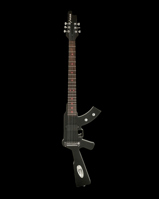 Haze AK47 Style with LEDs Electric Guitar - Satin Black HDE500BK