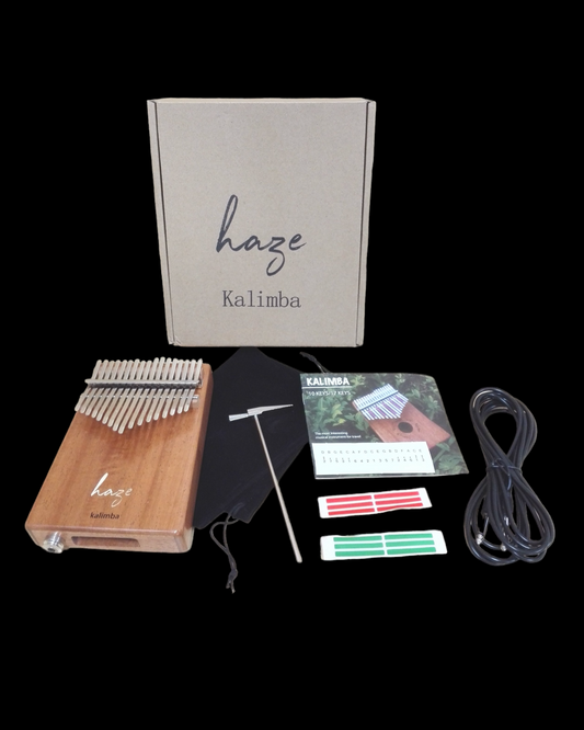 Haze HSH01EM 17-Key Solid Mahogany Kalimba w/Pickup