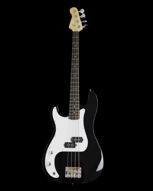 Left-Handed Haze HSPB1901BKBHL 4-String Electric Bass Guitar
