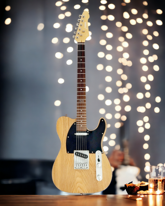 Haze Maple Neck Single-Cut Ash Burl Top HTL Electric Guitar - Natural HSTL19100FNA