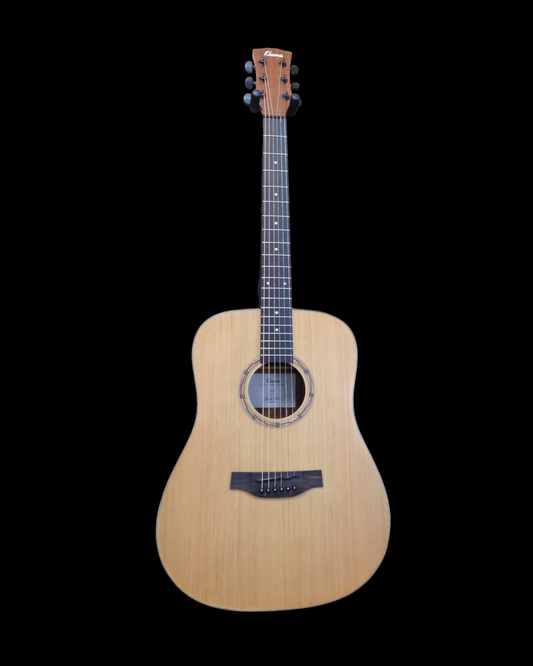 Klema K100DC Solid Canadian Cedar Top Mahogany Body Dreadnought Cutaway Acoustic Guitar - Natural