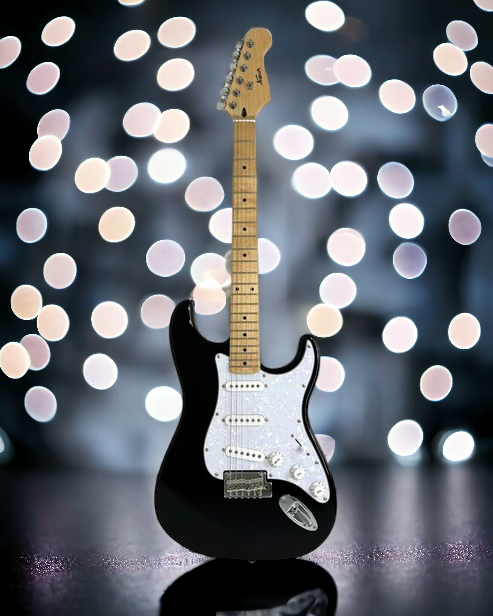Haze Maple Bolt-On Neck SSS Tremolo HST Electric Guitar - Black KASTBK