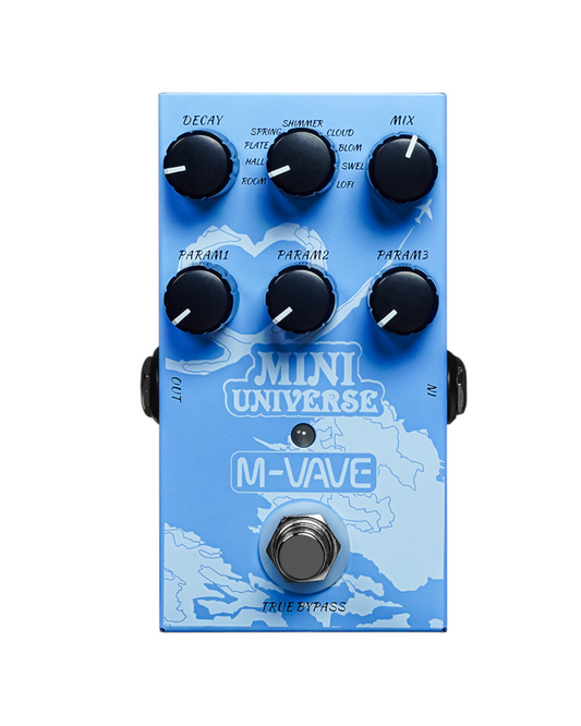 M-VAVE mini universe Electric Guitar Reverb Effects Pedal True Bypass Design Metal Case- MINIUNIVERSEP014015M