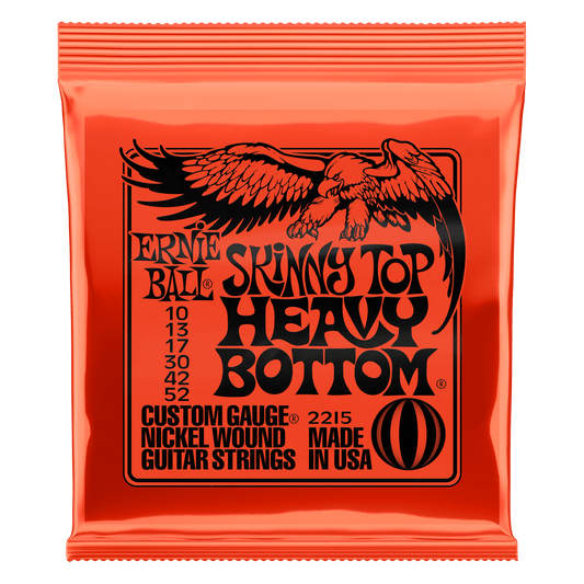 Ernie Ball Skinny Top Heavy Bottom Slinky Nickel Wound Electric Guitar Strings 10-52 Gauge | P02215