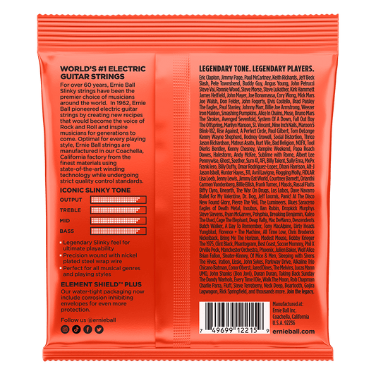 Ernie Ball Skinny Top Heavy Bottom Slinky Nickel Wound Electric Guitar Strings 10-52 Gauge | P02215