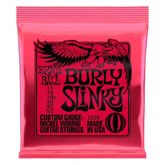 Ernie Ball Burly Slinky Nickel Wound Electric Guitar Strings 11-52 Gauge | P02226