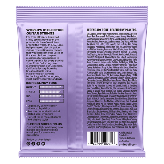Ernie Ball Ultra Slinky Nickel Wound Electric Guitar Strings 10-48 Gauge | P02227
