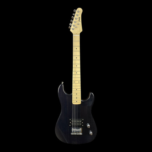 Haze HST Series 3/4 Size Electric Guitar - Gloss Transparent Black (HST013BK34)