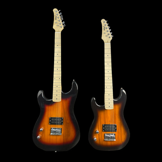 Haze HST Series 3/4 & 4/4 Size Left-Handed Electric Guitar - Gloss 3-Tone Sunburst (HST01SB34LH / HST01SBLH)